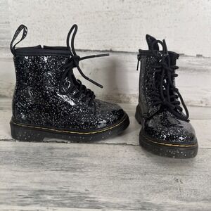 Dr. Martens 1460 Glitter Lace Up Boots Toddler Size 7